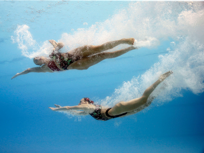 Swimmers train to hold their breath for long periods of time.