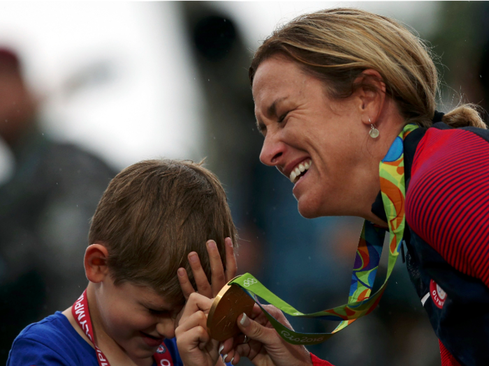 Team USA cyclist Kristin Armstrong won her third gold medal in the the individual road time trial — she