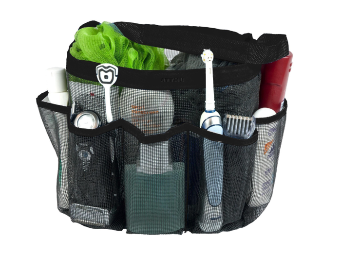 Keep all your bathroom products in a shower caddy for easy transport