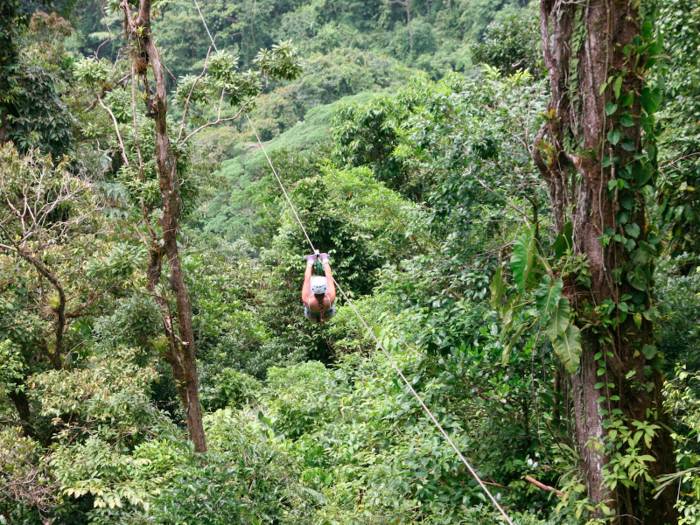 Zip-line above Costa Rica