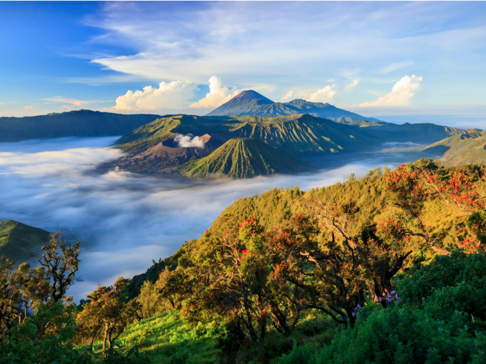 Explore the almost 45 active volcanoes in Java, Indonesia.