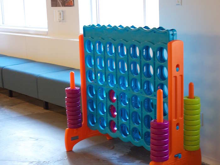 You can also find an oversized game of Connect Four.