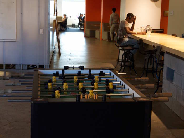 As well as a foosball table.