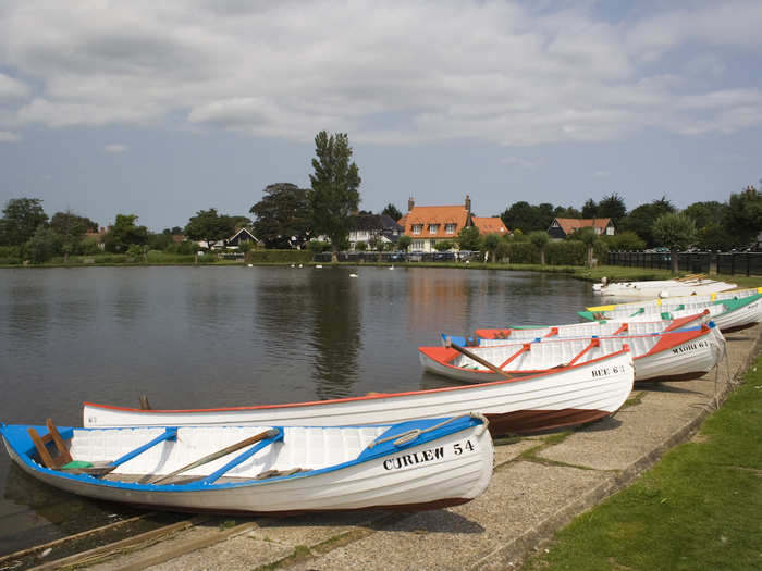 13. Take a row boat on the Thorpeness Meare in Suffolk. It