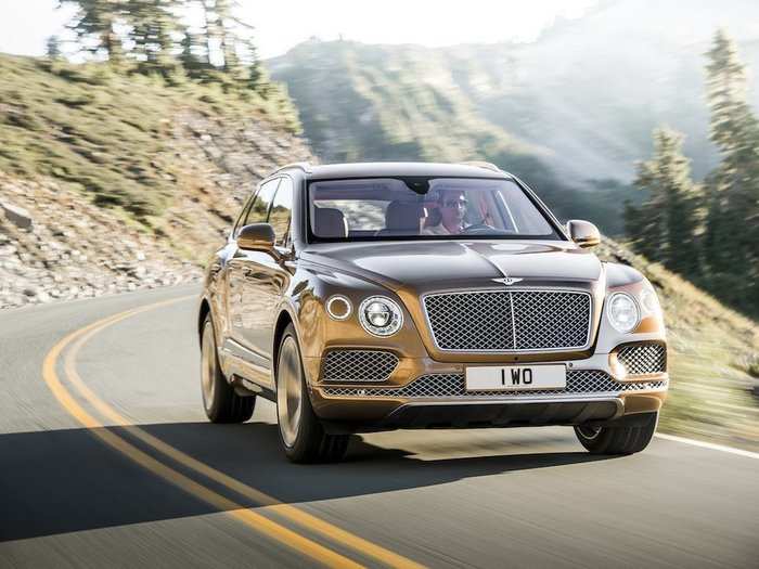 The Bentley Bentayga has a top speed of 187 miles per hour.