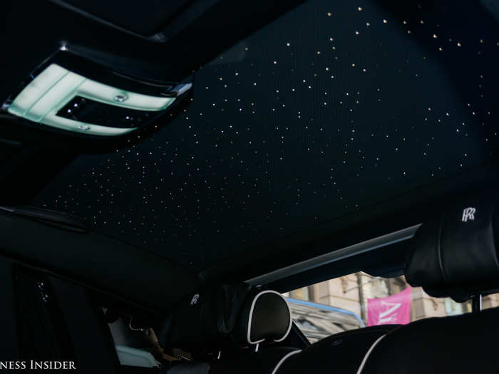 Here it is. The Starlight Headliner. The headliner is one of Rolls-Royce