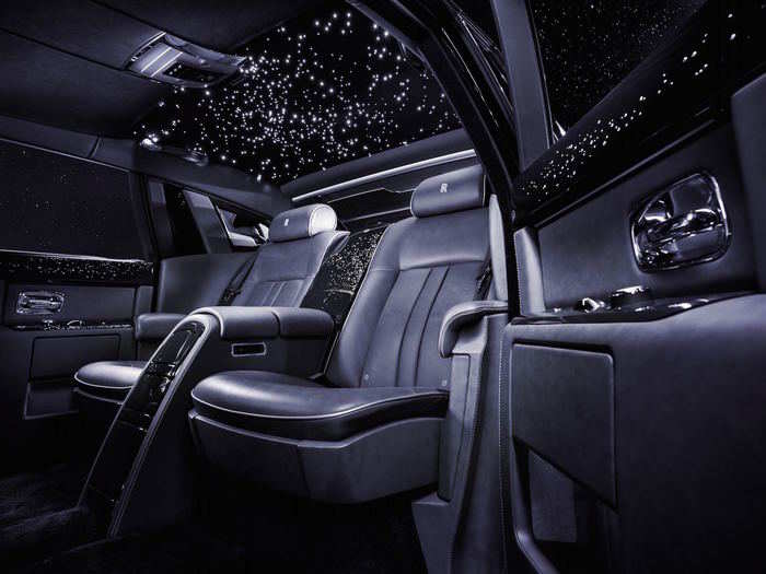 According to Rolls-Royce, the headliner takes two craftspeople an average of nine hours to create by hand. Although more complex bespoke design can take up to 17 hours.