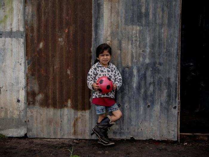 In a Colombian home living on $145/month per adult, the favorite toy is a plastic ball.