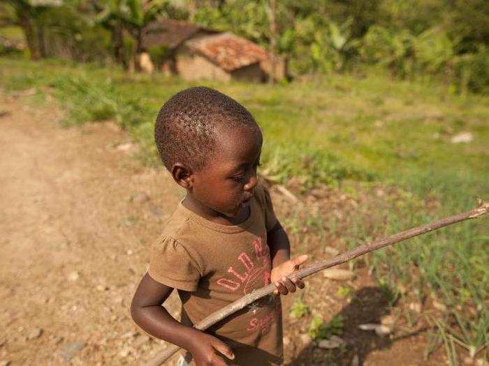 In a Rwandan home living on $251/month per adult, the favorite toy is a stick.