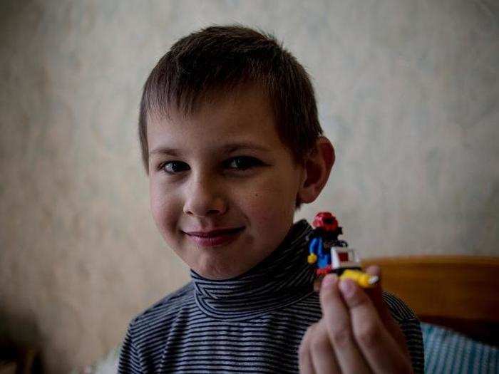 In a Ukrainian home living on $694/month per adult, the favorite toy is a Lego figurine.