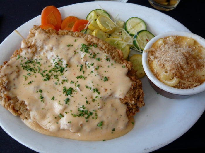 Oklahoma: Despite its misleading name and appearance, chicken fried steak is beef and not chicken. The cutlet is bread, pan fried, and smothered in a creamy, salty gravy.