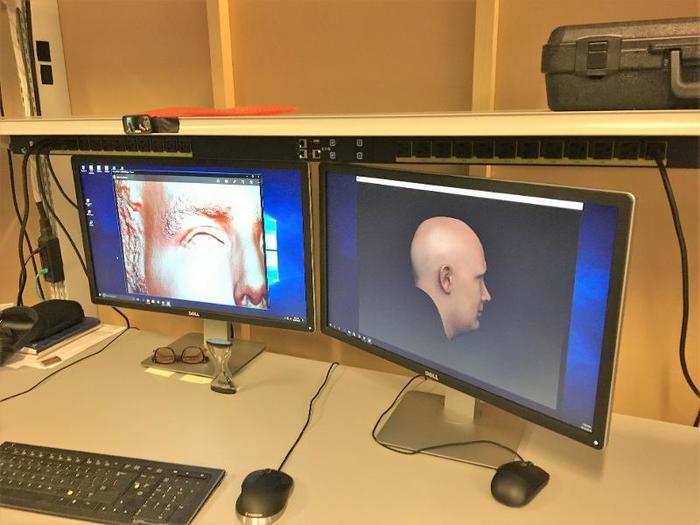 ...to take 3D scans of your head...