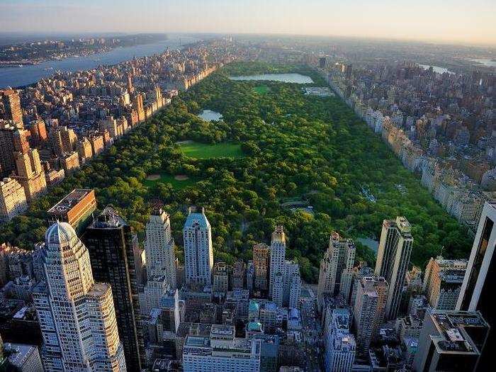 CENTRAL PARK, NEW YORK: Covering 843 acres in the heart of Manhattan, Central Park is one of the world