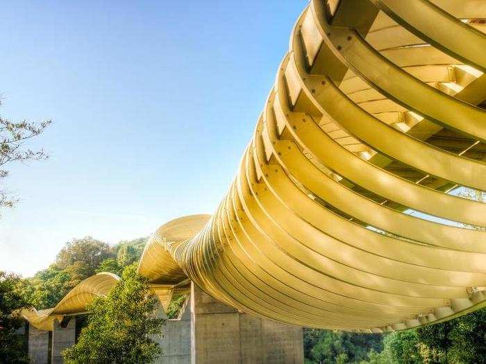 MOUNT FABER PARK, SINGAPORE: Part of a long trail that spans three city parks, no trip here would be complete without walking across Henderson Waves Bridge, which takes you to neighboring Telok Blangah Hill Park.