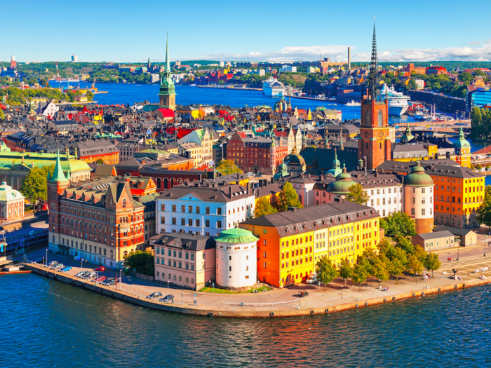 12. Stockholm, Sweden —48.7%. The capital of Sweden is also the cultural, media, political, and economic centre.