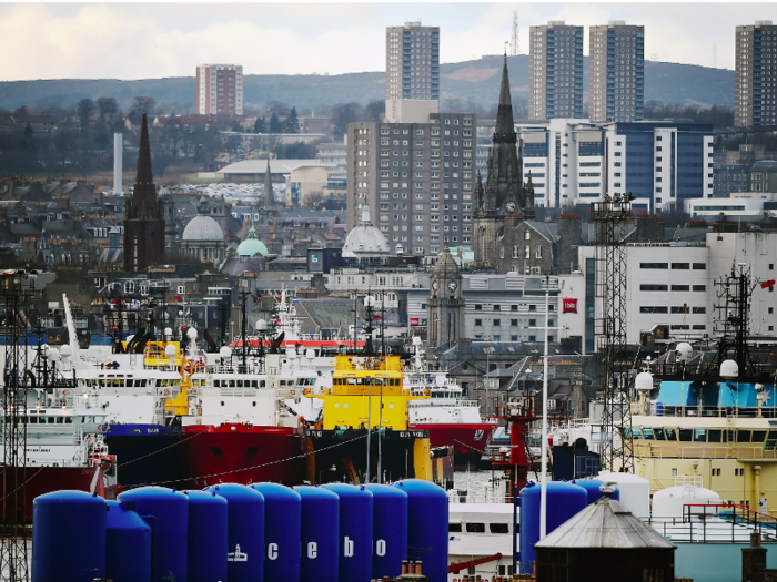 7. North eastern Scotland — 52.2%. Aberdeen, the third most populous city in Scotland, has a high ratio of highly educated professional workers, concentrated in the oil industry, as well as a lot of students at the university.