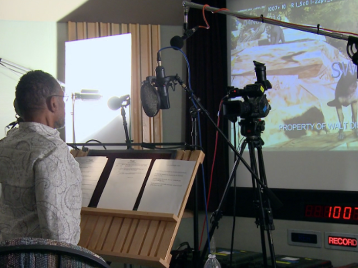 Bill Murray and Giancarlo Esposito were able to watch their animated selves as they recorded their voices.