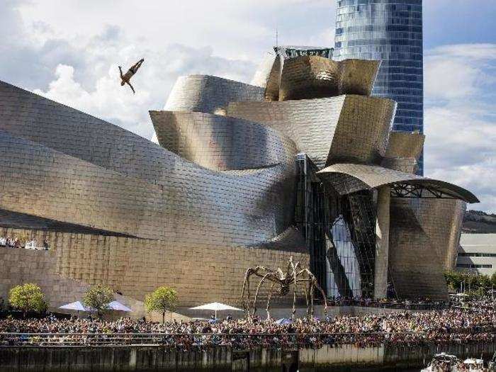 The Guggenheim Bilbao in Spain is one of Frank Gehry