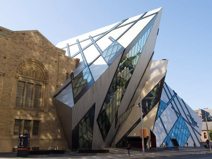 The largest museum in Canada, the Royal Ontario Museum looks like a crystal jutting out from rock.