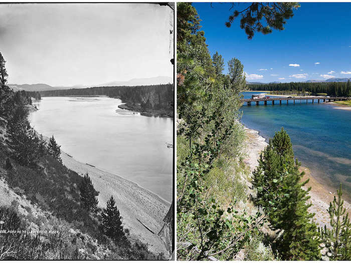 There have been some change of scenery since the inclusion of roads, bridges, and parking lots, which allow millions of people to experience Yellowstone annually.