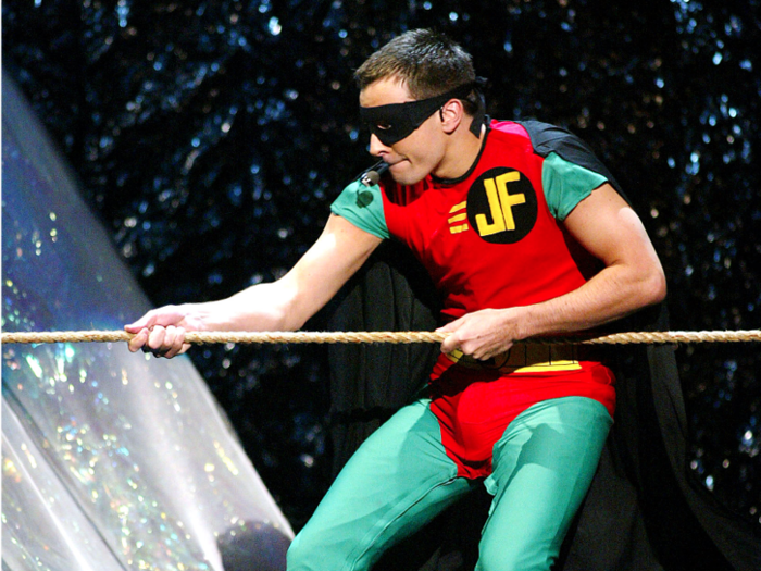 And the host Jimmy Fallon wore some interesting costumes, like this Robin-inspired getup.