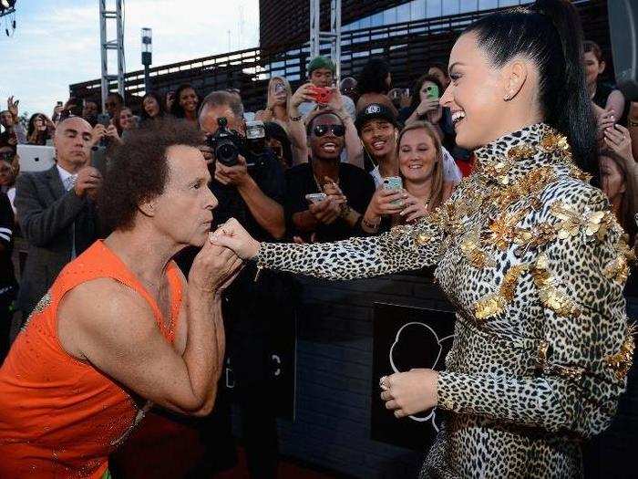 In 2013, Katy Perry walked the red carpet with Richard Simmons.