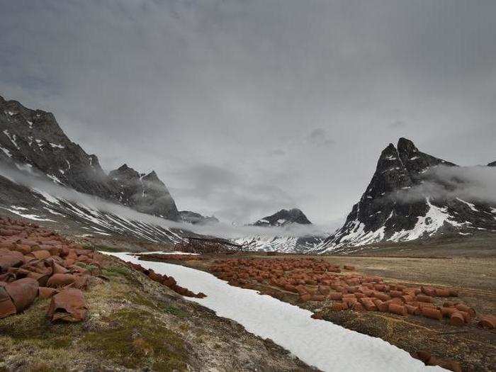 "I wanted to go there when there would still be snow on the ground, so you kind of have this white purity of the snow with the contrast of the rusted elements in there. But that meant getting there much earlier in the season," Bower said.