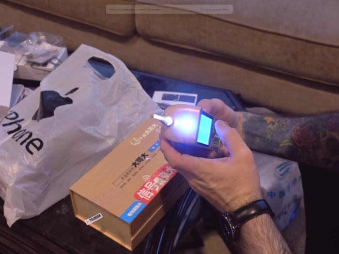 You can hold and use this phone like an actual flashlight.