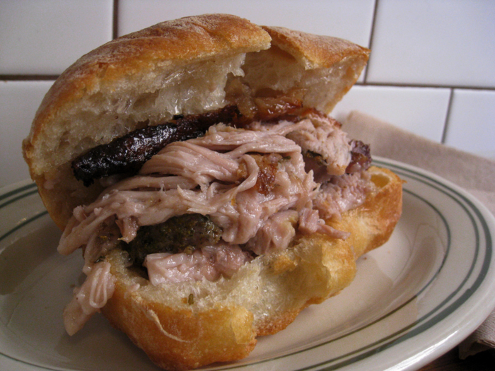 Italy: Porchetta sandwich