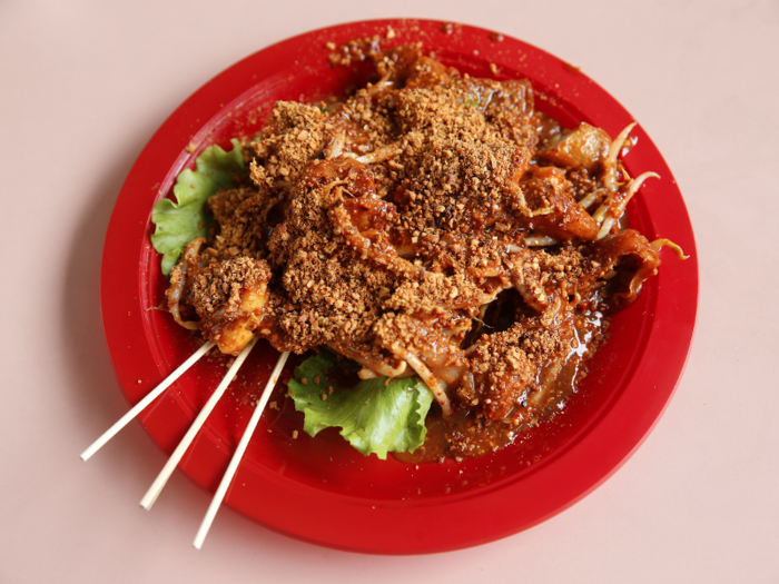 Rojak is a fruit and vegetable salad that