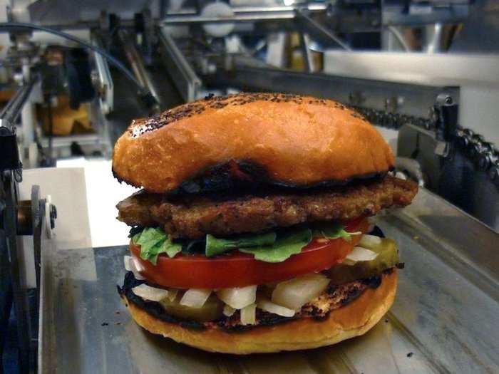 This robot can make 400 burgers in an hour.