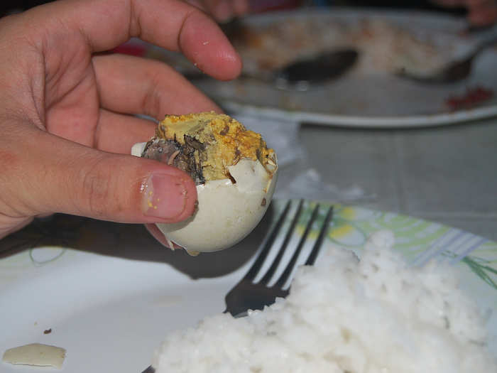 PHILIPPINES: Balut (balot), a developing duck embryo boiled in its shell, is a common street food.