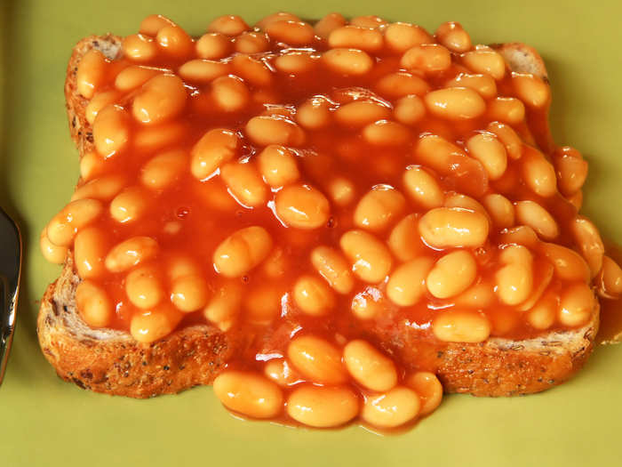 Baked beans on toast is a classic British dish, though many people outside of the UK would avoid it.