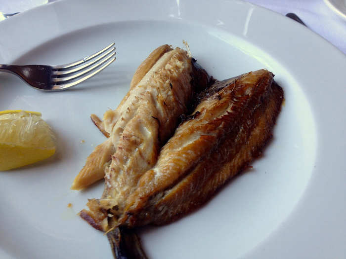 Kippers and other smoked fish like bloaters (cold-smoked herring) are usually served with brown bread and a lemon wedge for breakfast.