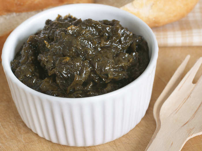 Laverbread is a Welsh delicacy made from edible seaweed that has been boiled for several hours before being minced and puréed.