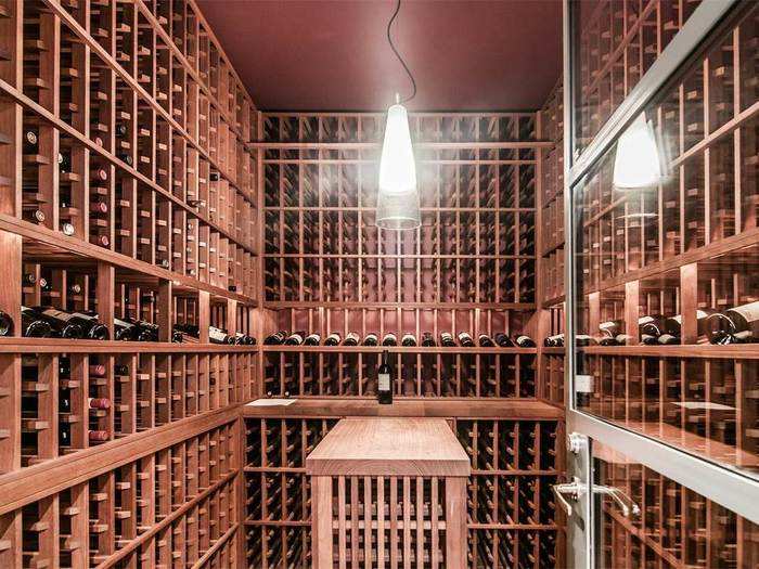 The home also comes with a large wine cellar.