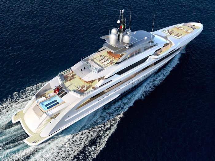 5. Recently, Heesen unveiled its Galactica Super Nova design, the largest superyacht the company has designed. It has a roughly 20-foot infinity pool on the main deck.