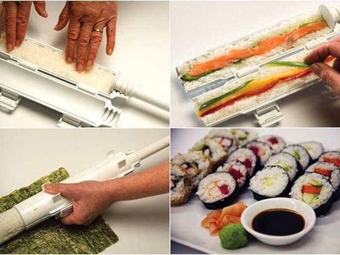 A sushi roller that makes it easy to prepare maki.