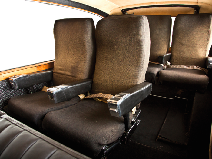 The seats, which have ashtrays built into the arms, give the car an eccentric feel.