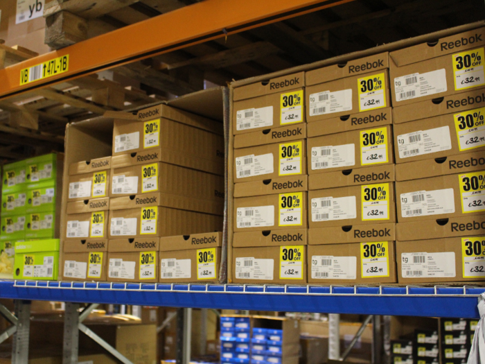 The new warehouse receives 30,000 orders a day, mostly for Sports Direct