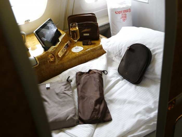 3. First class on Emirates comes with your own private suite and shower (what more could you want?). An 18-hour flight from Abu Dhabi to New York can cost upwards of $9,000 one-way.