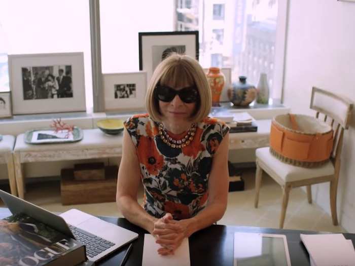 As seen in a "73 Questions" segment produced by Vogue, Wintour