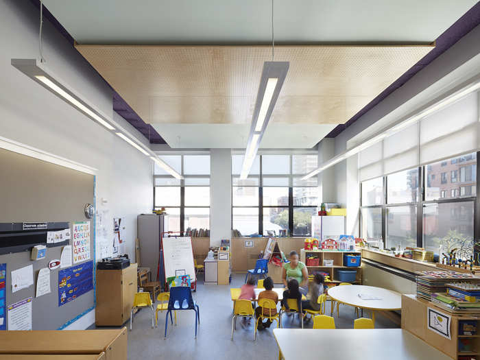 Located in New York City, the Kennedy Child Study Center lives inside a renovated 1930s warehouse, where it serves special education students.