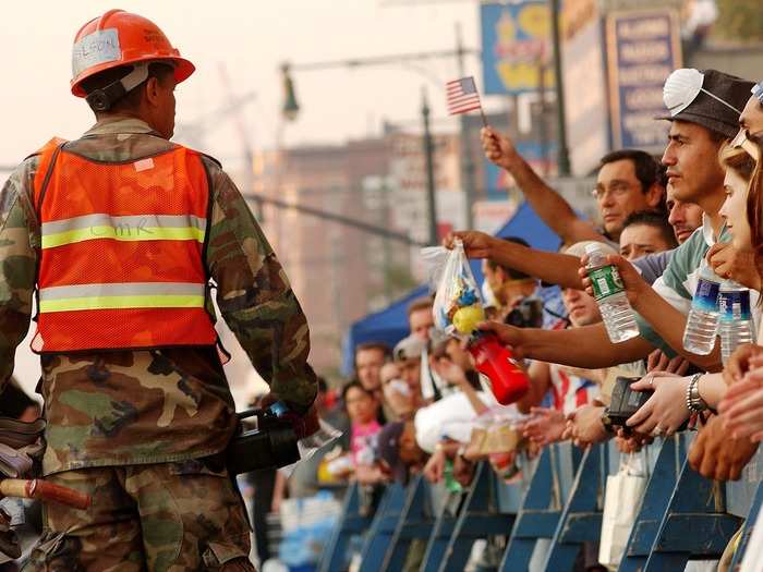 The city pulled together is a way that I had never witnessed before. We lined the streets to cheer on National Guard and rescue workers as they made their way into Manhattan and down to what became known as "Ground Zero."