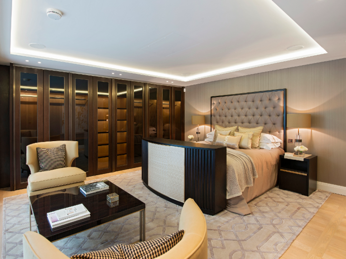 The master bedroom suites have walk-in dressing rooms, and ensuite bathrooms.