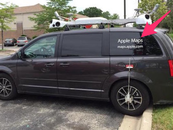 Now, those vans are labeled for Apple Maps.