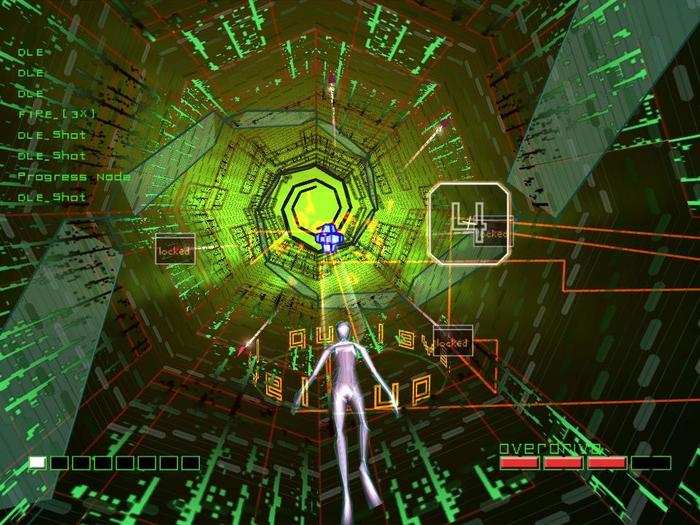 "Rez Infinite" is an updated version of the cult classic Sega Dreamcast game, which takes players on a journey through a cyberspace world where the shots you fire create the background music.