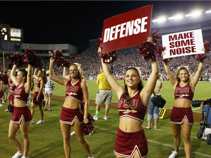 15. Florida State University — "Sports is basically your whole life here," says one student about FSU. A student body of 40,000 comes together for football games every fall to cheer on the Seminoles.