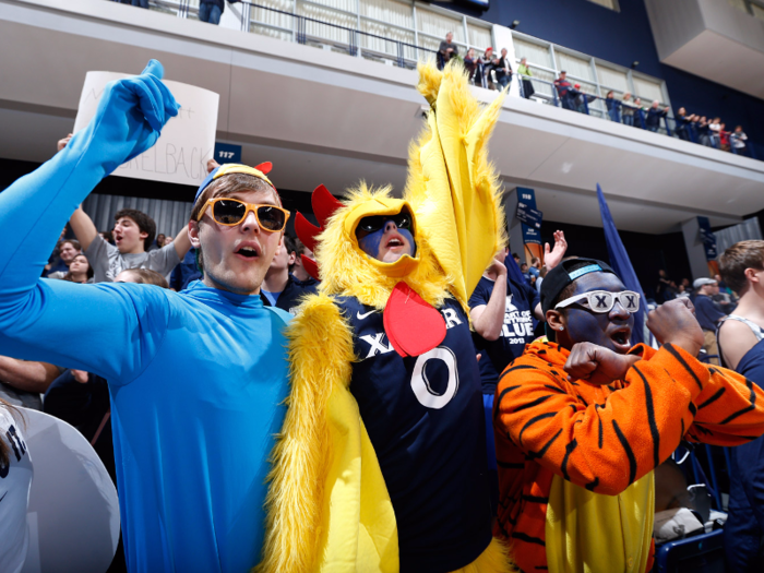 10. Xavier University —"All for one. One for all," is the motto at Xavier. Its students love to cheer on the Musketeers, especially at the men