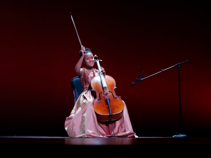 Sujari Britt, 14, is a cellist prodigy who recently wrapped up her second year at the Manhattan School of Music. She